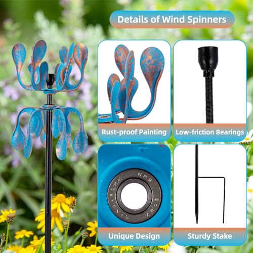 Wind Spinners Outdoor Metal Wind Spinner 360 Degrees Rotating