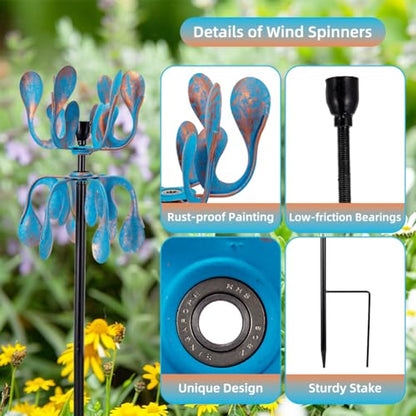 Wind Spinners Outdoor Metal Wind Spinner 360 Degrees Rotating