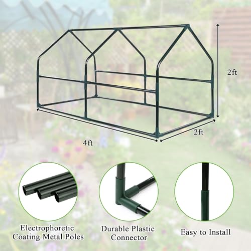 U'Artlines Portable Mini Greenhouse Small Green House 47x24x24 Inch - size: 47x24x24 Inch