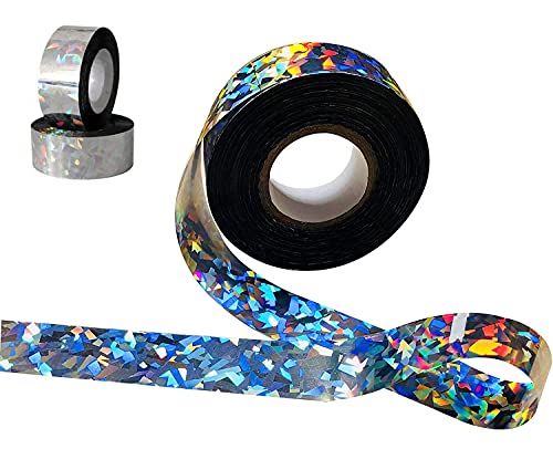 SUJAYU Bird Scare Tape, 2 Pack 1''x260FT Double Sided Repellent Deterrent Reflective Tape for Scaring Birds Away… (Silver) - color: Silver-2Pcs
