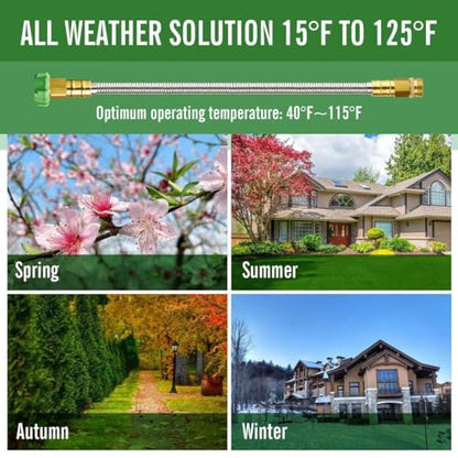 SKYWARD 3ft Stainless Steel Garden Hose, Leakproof, No Kink,F/M Connector - size: 3ft