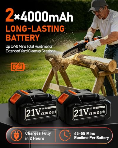 VANKERY Electric Pole Saws for Tree Trimming, 8-Inch Cordless Pole Saw