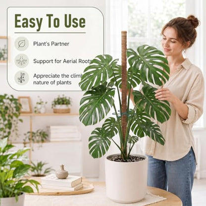 2 Pcs 28" Moss Poles for Climbing Plants, Monstera Support Stakes