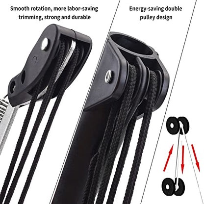 BAYTORY Extendable Tree Pruner Saw Head Without Pole, Pruning Shears - style: Plastic Connector | 4-Wheel