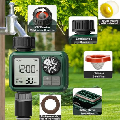 Water Timer for Outdoor Garden Hose, Sprinkler Timer for Garden - style: 1 Outlet