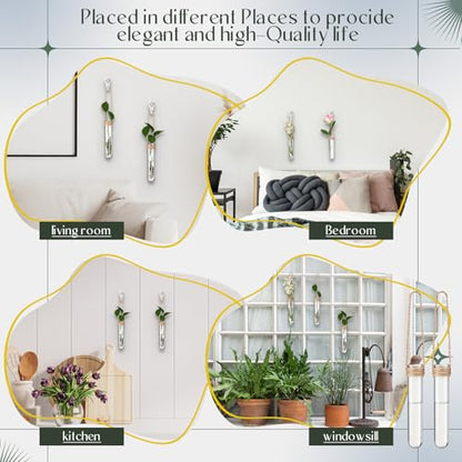 Baderke 6 Pack Plastic Hanging Propagation Station Tubes, Natural Color - color: Natural Color