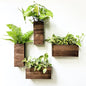 LaLaGreen Wooden Wall Planters (4 Pack) Hanging Wood Planter Box for Plants - size: 4-pc Set