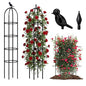 2 Pack 6.2ft High Adjustable Garden Trellis for Climbing Plants, Black