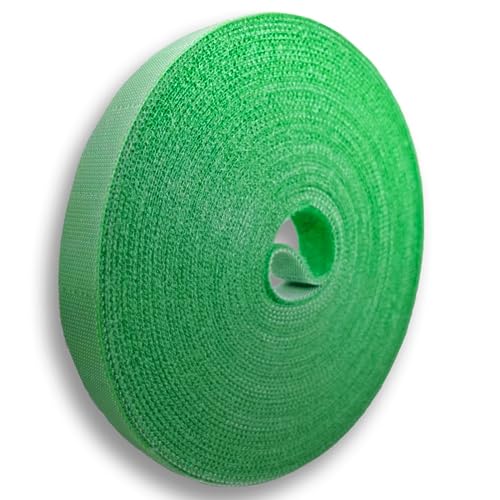 Garden Tie Green Strap Plant Supports Gentle on Plants Pre-Cut Design Tearable Reusable Sturdy Multi-Purpose for Home Garden Balcony Office (32.8ft × 0.6 inch, Green) - size: 32.8ft