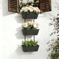 OYEAL Railing Planter Box Outdoor Deck Railing Planter Boxes - color: Rustic Gray