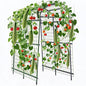 Garvee Metal Garden Arch Trellis 7.7Ft Black - size: 7.7x6x4 Ft