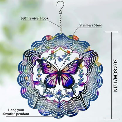 Eandisom Wind Spinners Outdoor Butterfly - Birthday Gifts for Women