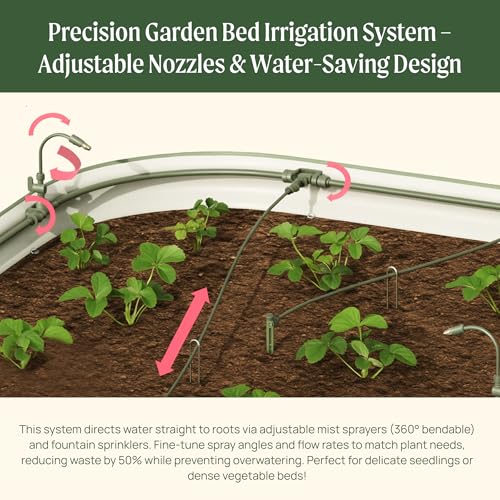 Vego Garden Irrigation Kit - Drip Irrigation System for Raised Garden Beds, Efficient Watering Solution for Vegetables, Flowers, and Plants, Easy DIY Installation (Large) - size: Large