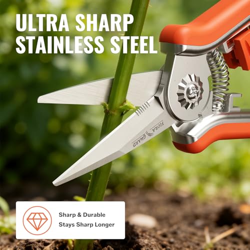 FLORA GUARD 3-Pack Pruning Shears, Stainless Steel Straight Blades