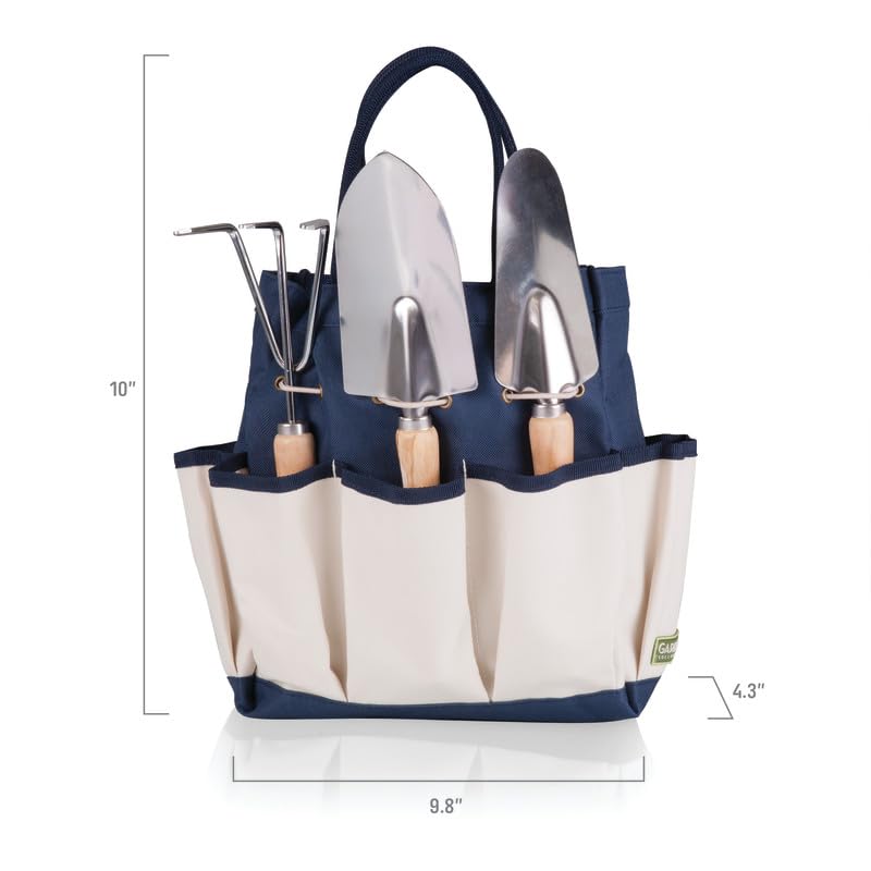 Picnic TIME Disney Mickey Mouse & Minnie Mouse Garden Bag with Tool Set, Garden Tool Organizer Bag, Gardening Tools Gifts for Women and Men, (Navy Blue with Beige Accents) - color: Disney Mickey Mouse & Minnie Mouse - Navy Blue with Beige Accents