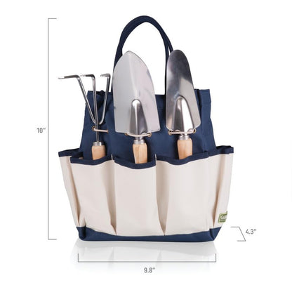 Picnic TIME Disney Mickey Mouse & Minnie Mouse Garden Bag with Tool Set, Garden Tool Organizer Bag, Gardening Tools Gifts for Women and Men, (Navy Blue with Beige Accents) - color: Disney Mickey Mouse & Minnie Mouse - Navy Blue with Beige Accents