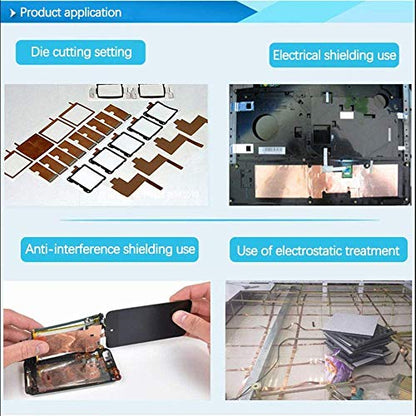 Copper Foil Tape (4 inch X 33 FT) with Double-Sided Conductive Adhesive for Guitar & EMI Shielding,Stained Glass Making,Electrical Repairs,Paper Circuits,Soldering,Grounding,DIY Copper Tape - size: 4 inch X 33 FT