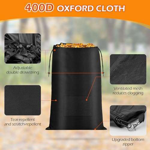 78.7"x51.1" 420D Oxford Lawn Tractor Grass Bag for 54" Riding Mowers - size: 78.7x51.1 Inch
