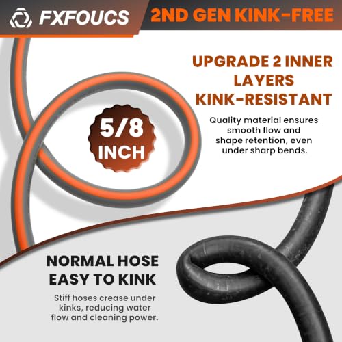 Garden Hose 3ft x 5/8", Heavy Duty Water Hose, Kink Resistant - color: Gray, size: 3FT
