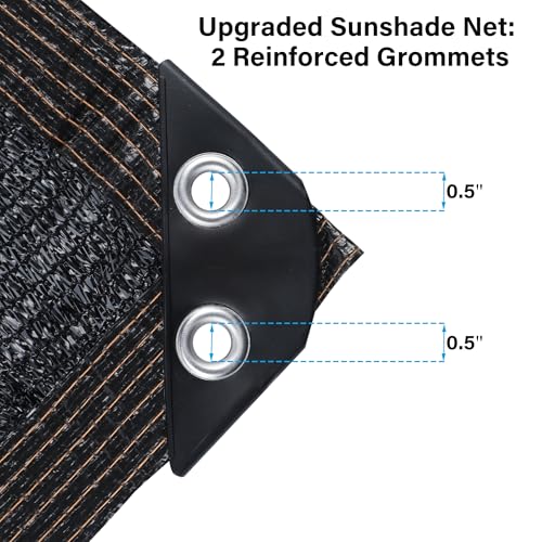 winemana 8x10 FT Black Shade Cloth, Mesh Tarp for Garden Greenhouse Patio - size: 40%-8 FT x 10 FT