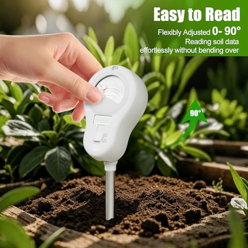 SPECILITE 6-in-1 Digital Soil Tester with Dual Screen & 2 Removable Probes