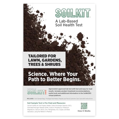 Soil Test Kit - Discover Your Lawn and Garden Fertility with pH, Nutrient and Mineral Analysis. Professional Results Provide Custom Fertilizer Prescription for Your Yard.