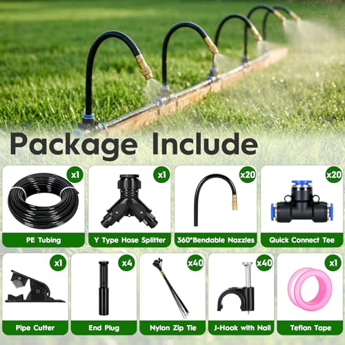 100FT 360° Adjustable Drip Irrigation System - size: 100 FT