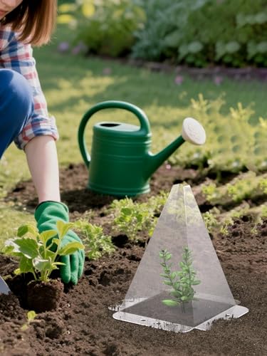 10 Pack Garden Cloches,Clear Reusable Plant Bell Covers,7.8"x11"