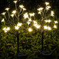 2 Pack Solar Lights Outdoor Waterproof, Garden Lights Solar Flowers - color: Warm White Cherry 2Pack