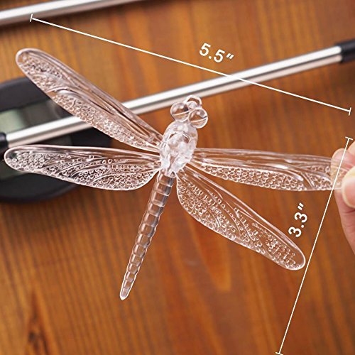 QIDEA Outdoor Solar Dragonfly Garden Stake Light Garden Patio Yard Decor - size: Dragonfly 1 pack