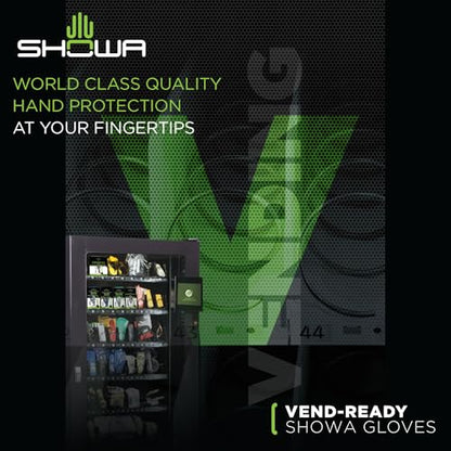 SHOWA 380 Foamed Nitrile Palm Coated General Purpose Work Gloves with Nylon Liner, 13-Gauge, for Vending Machines, Large (12 Pair) - size: Large, style: Vend Pack