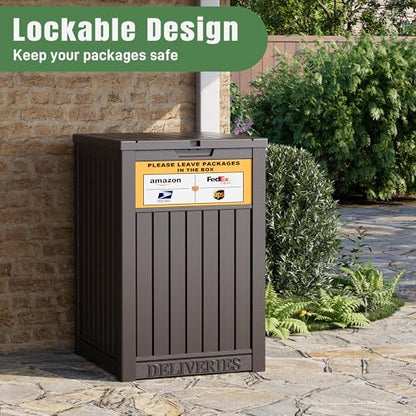 Package Delivery Box for Outside, Brown - color: 021 Brown