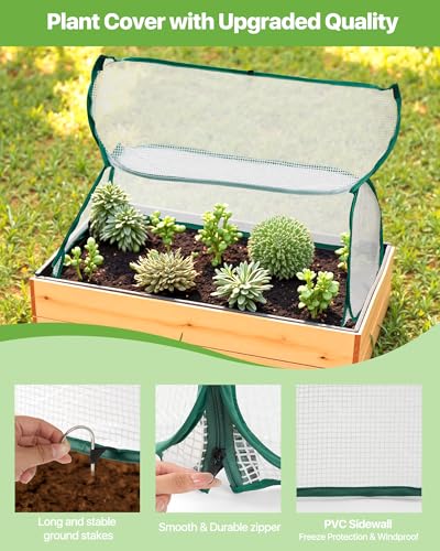 Garden Covers for Raised Beds, Greenhouse Humidity Domes, 2 Pack
