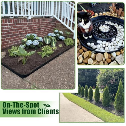 Anleolife 40FT NO-DIG Garden Landscape Edging with 48 Spikes, 2IN Black - style: 40FT+48pcs Anchoring Spikes