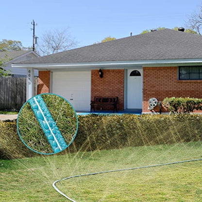 LINEX Sprinkler Soaker Hose 15ft x 2, Garden Lawn Watering Hose with Stakes - size: 30FT(15FT*2pack)