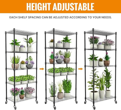Small Greenhouse for Indoors, 5 Tier 23.1" L×13.2" W×61.2" H