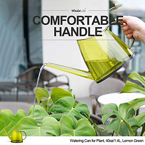 Small Indoor Plant Watering Can Long Spout 1.4L Green Lemon - color: Green Lemon