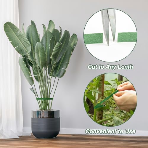 MAQIHAN Plant Tape for Climbing Plants - 32.8Ft 1/2" Reusable Garden Tape