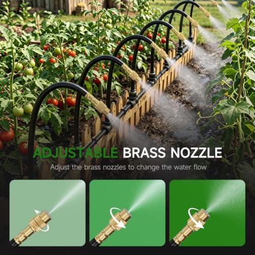 200FT 1/4" Drip Irrigation System, Garden Watering System Kit
