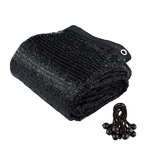 Agfabric 40% Shade Cloth 10x20ft Sunblock Shade Cloth with Grommets for Garden Patio, Black - size: 10 x 20 ft - 40%