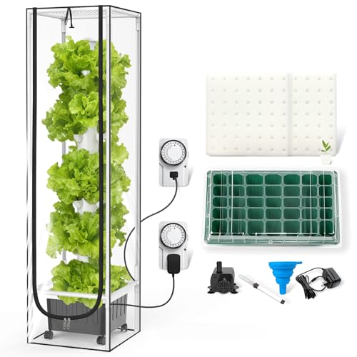 JESLED 15 Tiers Hydroponics Growing System Kits with LED Grow Lights,Tent - size: 15tiers×tent