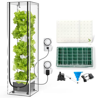 JESLED 15 Tiers Hydroponics Growing System Kits with LED Grow Lights,Tent - size: 15tiers×tent