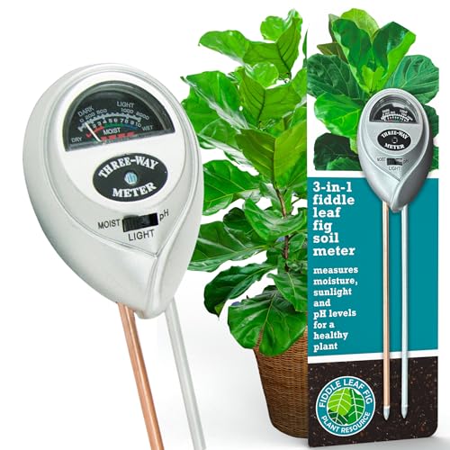 Fiddle Leaf Fig Health Meter, 3-in-1 Soil Moisture, Light & pH Testing Tool