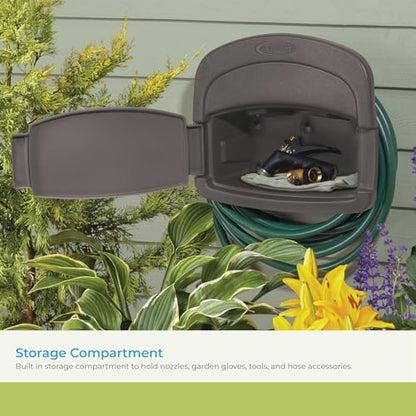 Suncast DHH150ST Deluxe Hangout Hose Hanger, Stoney - color: Stoney Gray, size: No Size (Pack of 1)