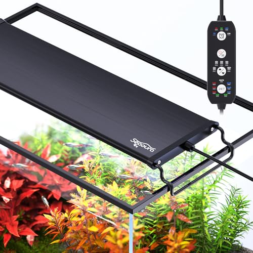 SEAOURA 24/7 Led Aquarium Light for Plants Growth-Full Spectrum, 12-18 Inch - size: for 12-18 inch tank