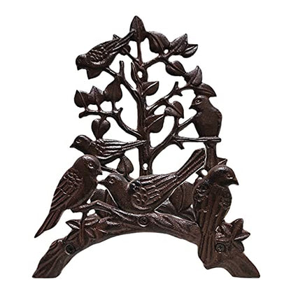 Garden Hose Holder Cast Iron Heavy Duty Water Hose Hanger, Outside Wall Mount, Solid Metal Decorative Rack/Organizer/Stand, Easy to Install, Hold Up to 50/75/100 ft (Hose holder - Hummingbird) - style: Hose holder - Hummingbird