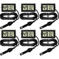 Weewooday 6 Pcs Digital Humidity Meter with Probe LCD Thermometer,Black - size: Black