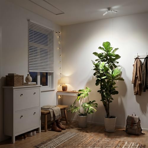 SANSI Wall Mounted Grow Light, 30W Dual Head Full Spectrum with Remote - size: 30W-2800Lumen