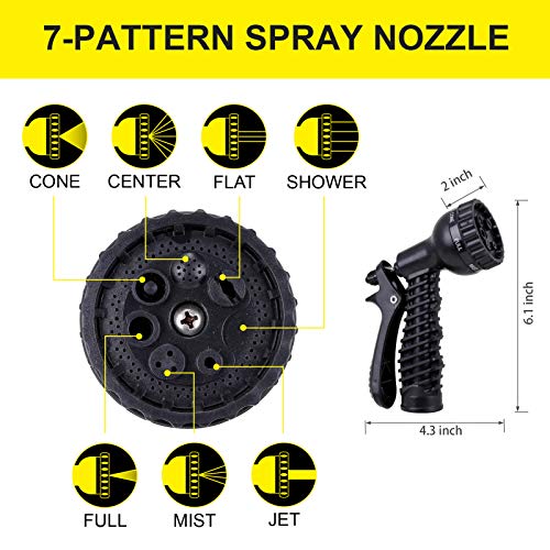 Stainless Steel Garden Hose 75 ft - Metal Water Hose with 2 Nozzles, Lightweight, Tangle Free & Kink Free, Heavy Duty, High Pressure, Flexible, Dog Proof - size: 75FT