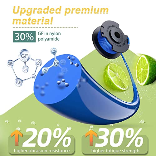 YWTESCH .065 Weed Wacker String Replacement Fit for Ryobi One+ AC14RL3A - color: 6 Spools + 1 Cap